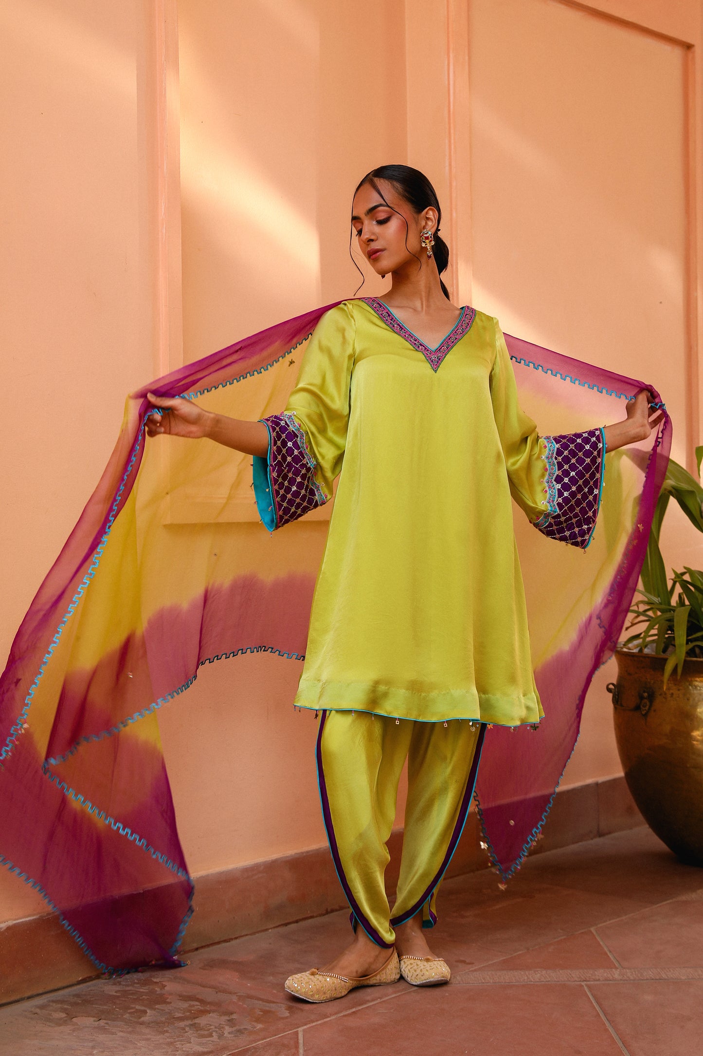 Lime Kurta Set