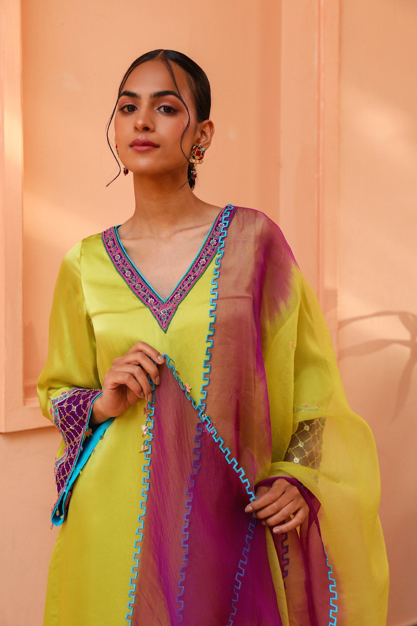 Lime Kurta Set