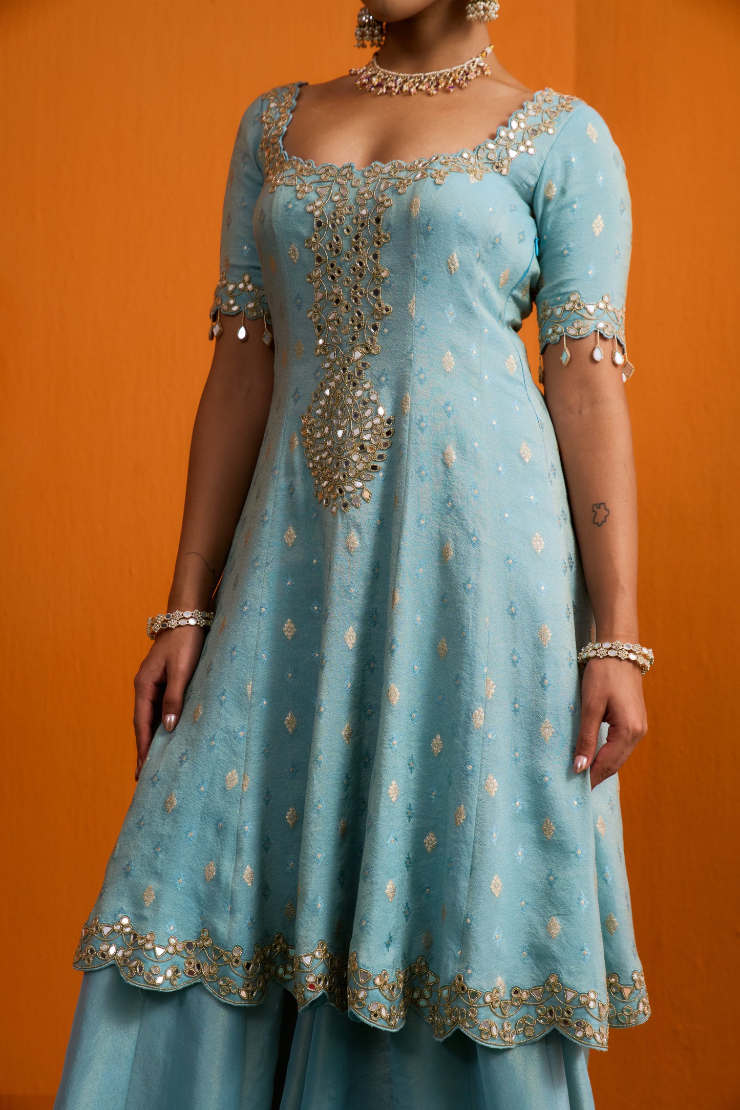 Naira Flared Kurta Set with Sharara
