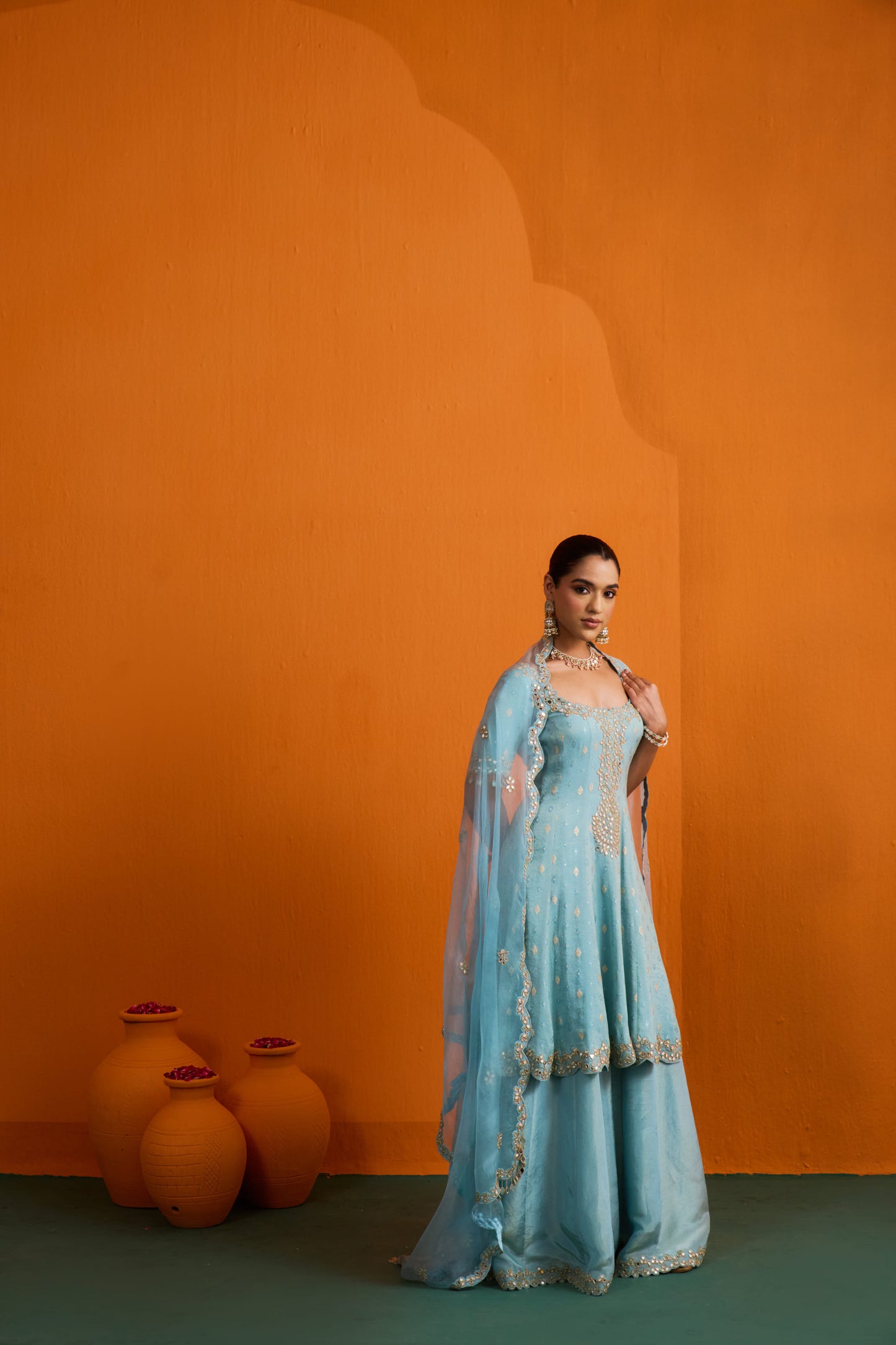 Naira Flared Kurta Set with Sharara