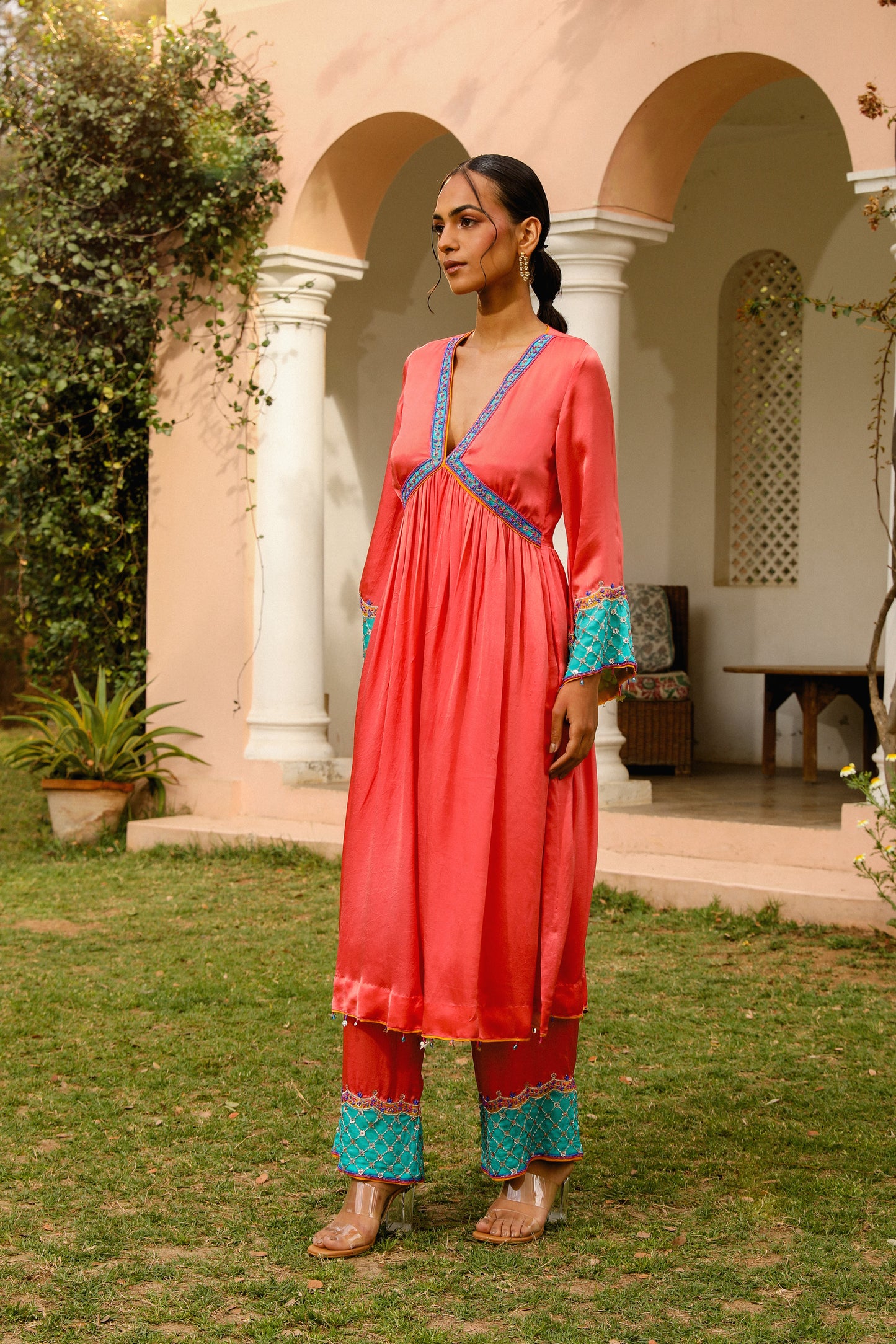 Coral Kurta Set