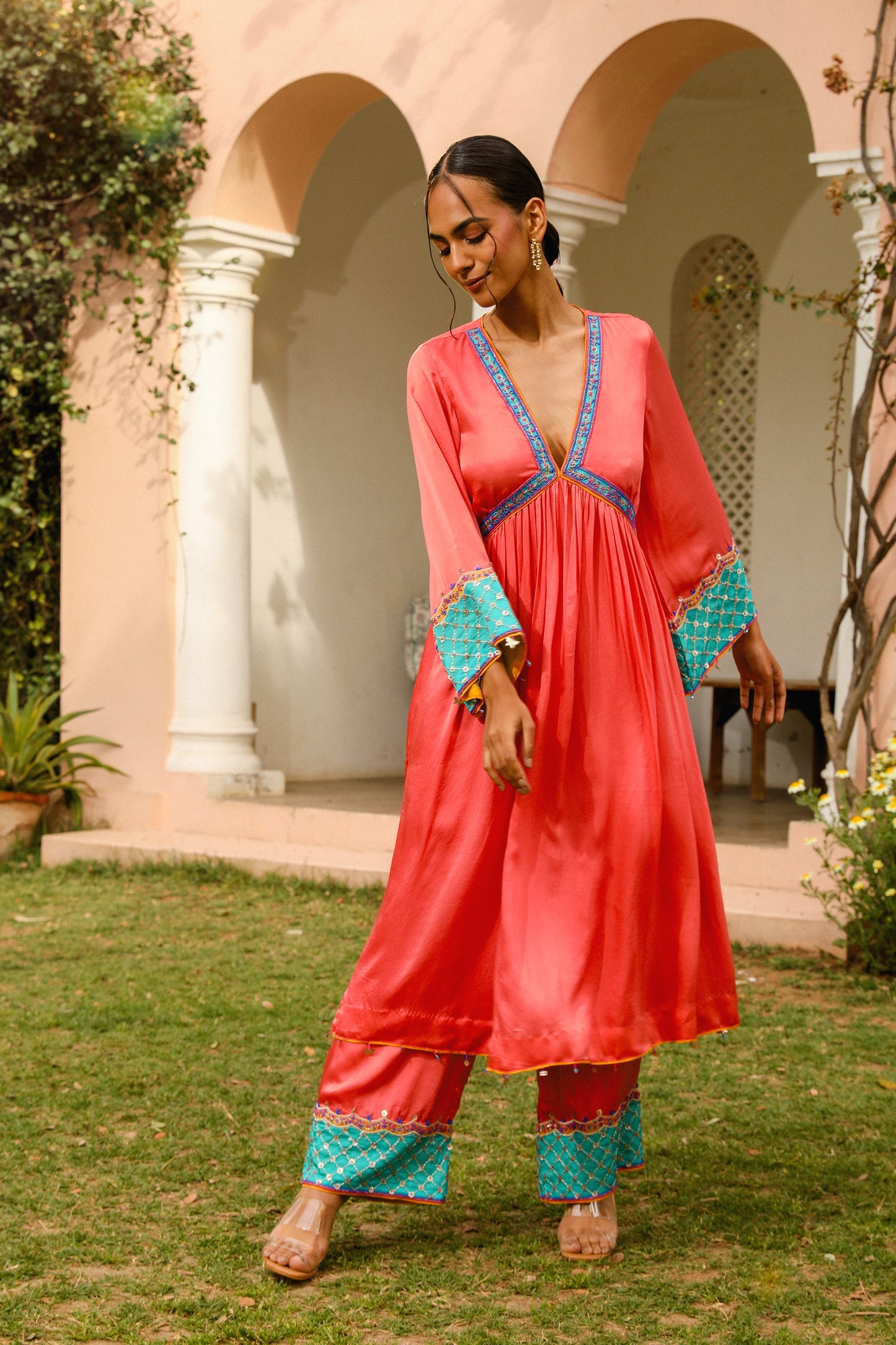 Coral Kurta Set