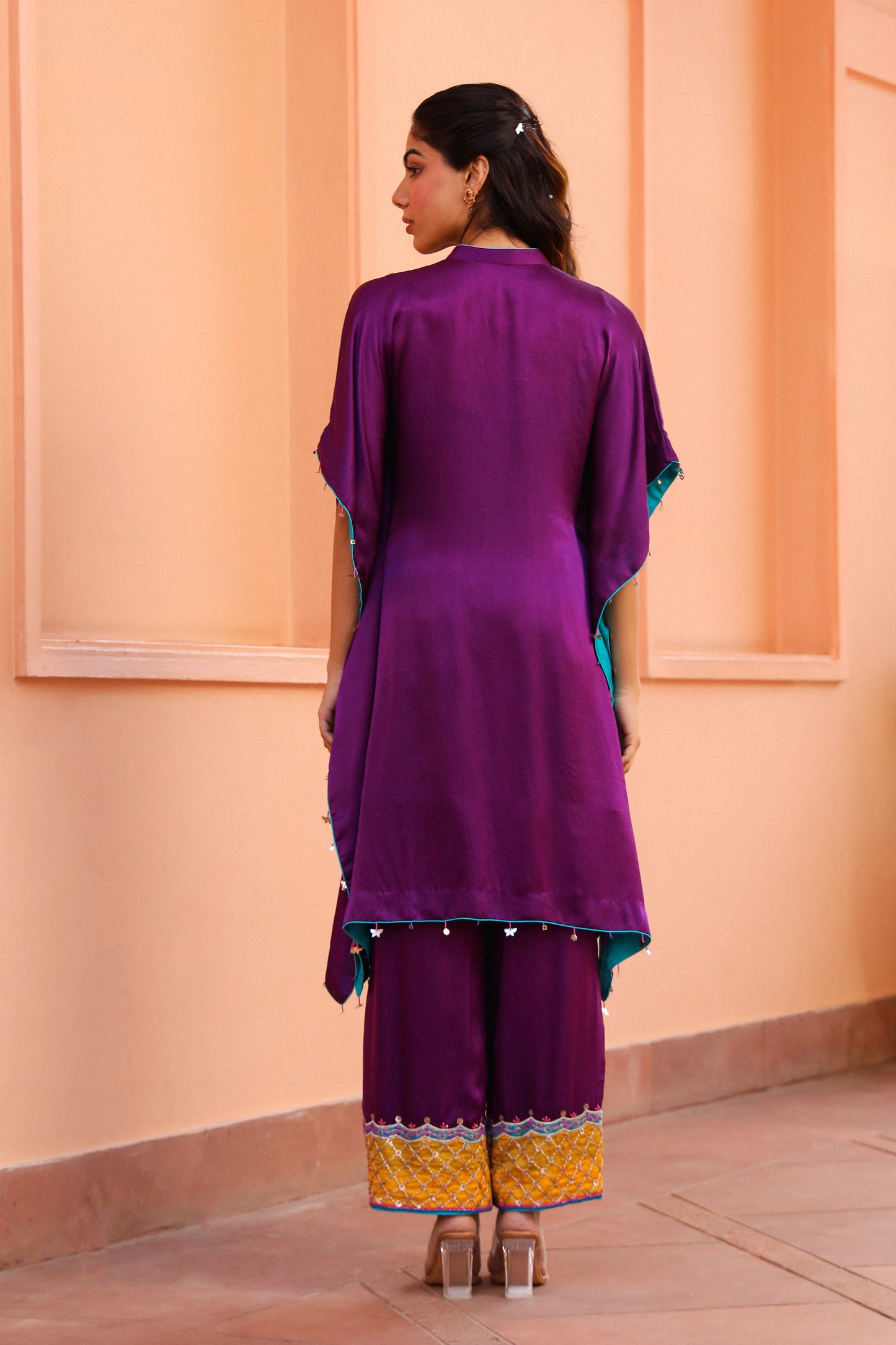 Aubergine Kaftan Set