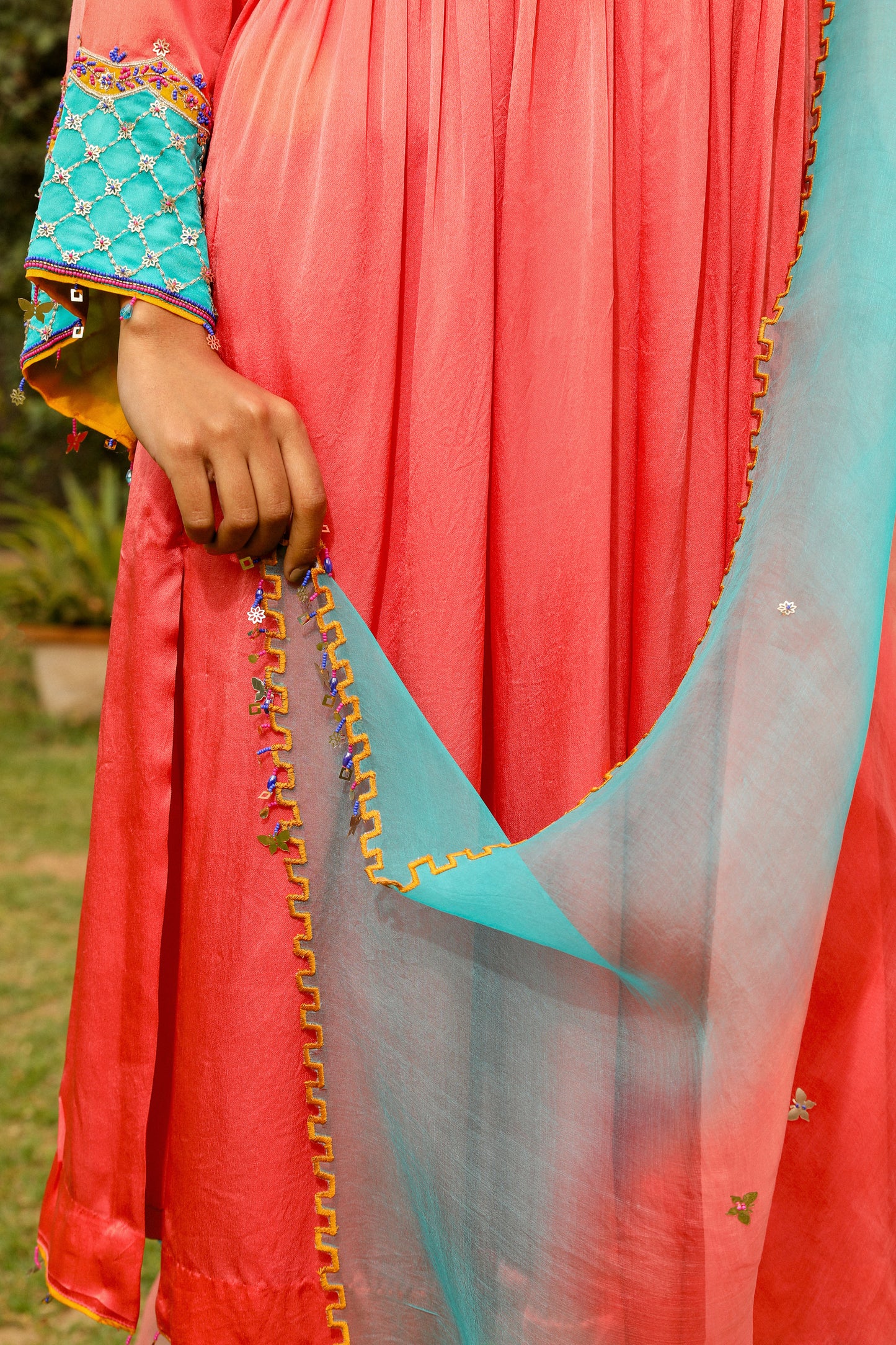 Coral Kurta Set