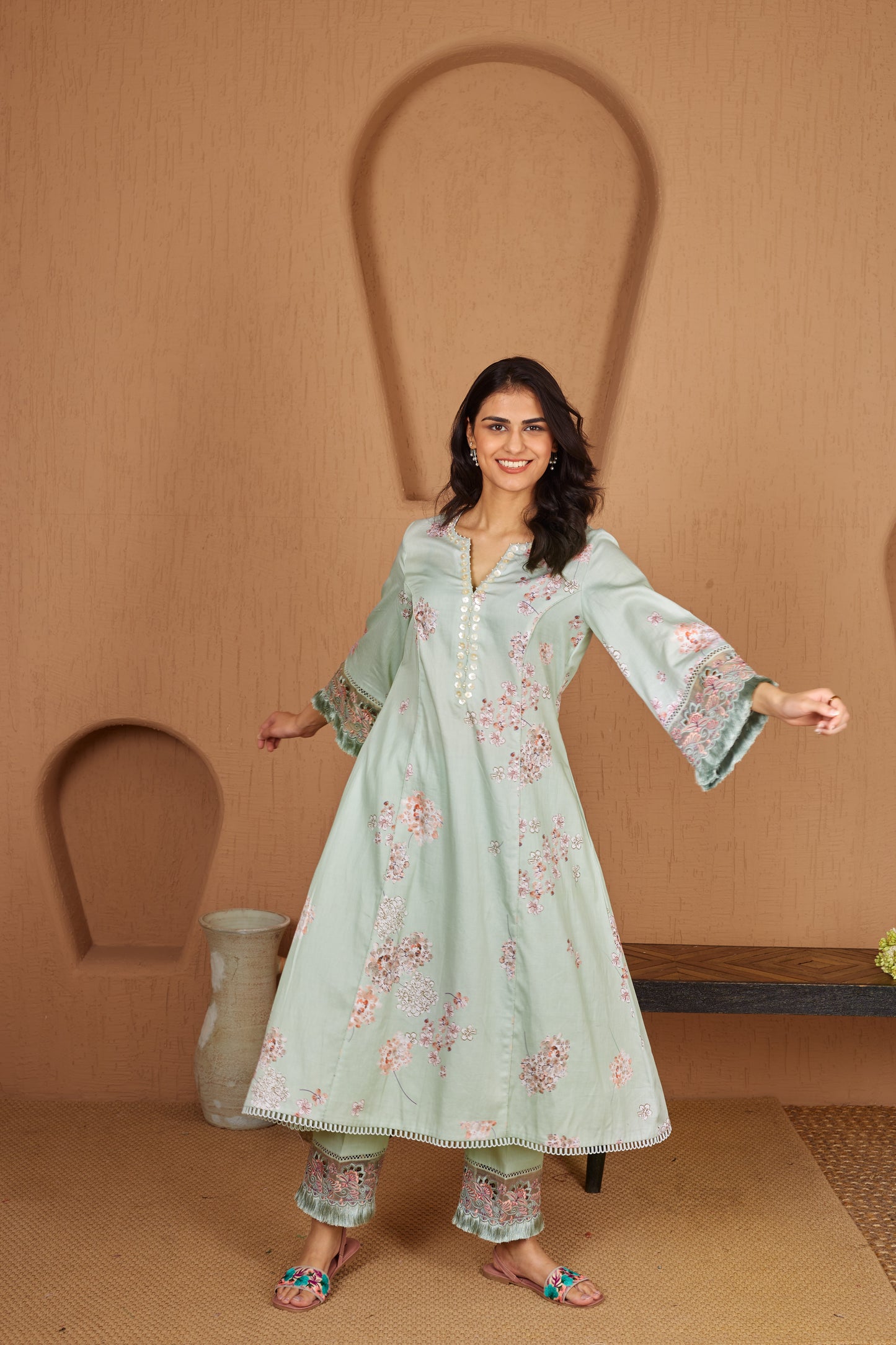 Lovebird A-Line Kurta Set