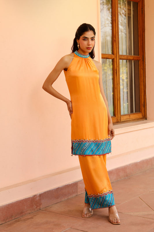 Tangerine Kurta Set