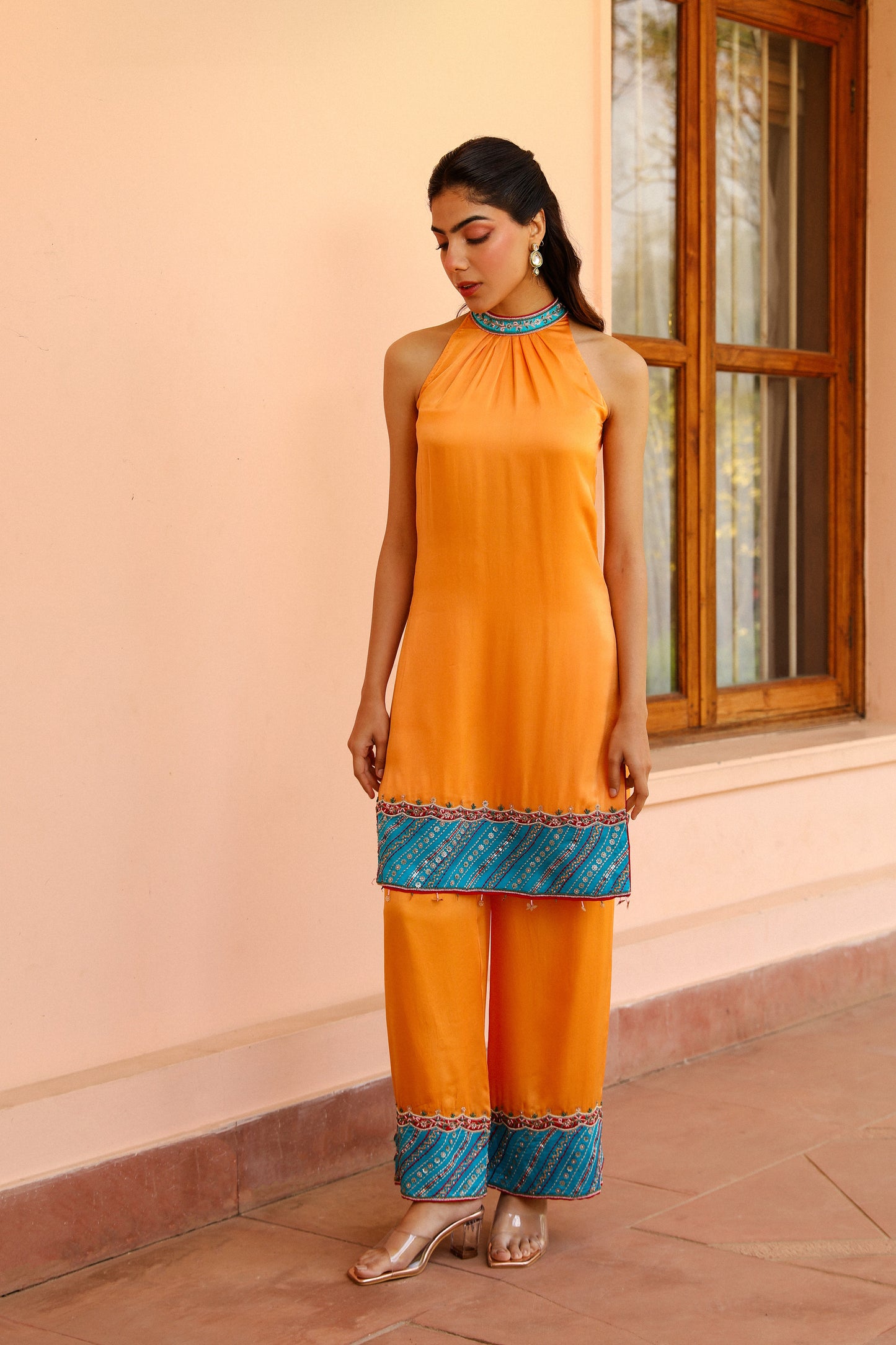 Tangerine Kurta Set