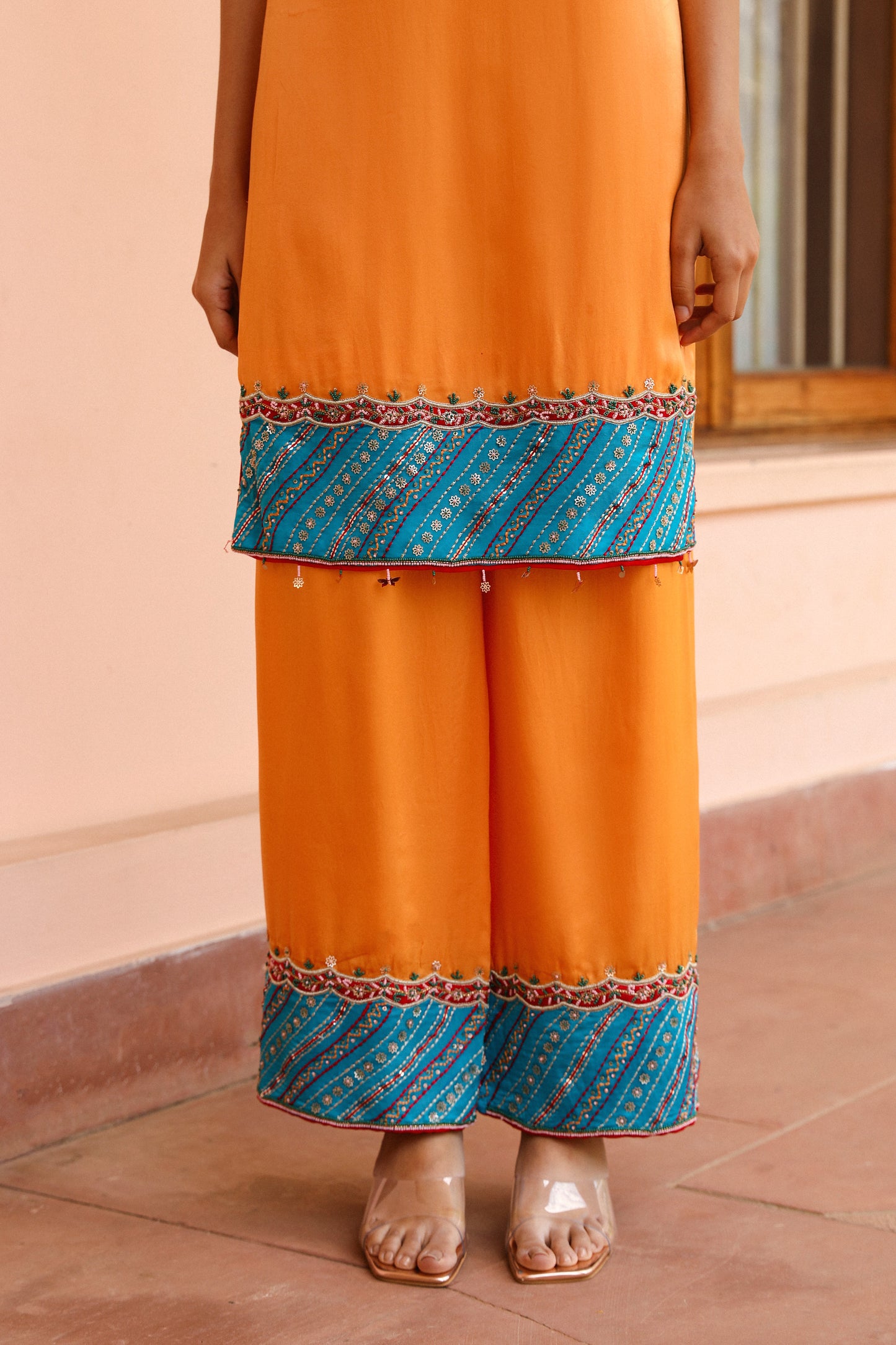 Tangerine Kurta Set