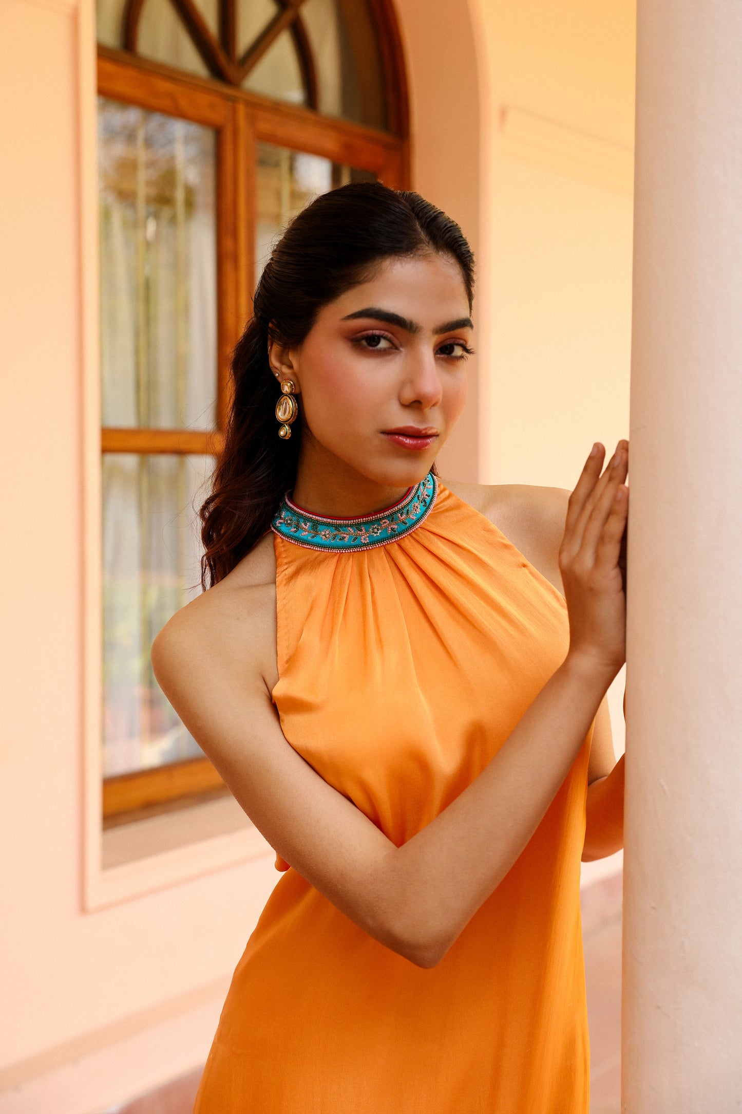 Tangerine Kurta Set