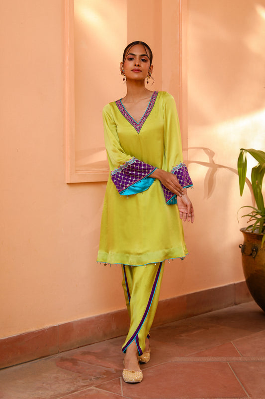 Lime Kurta Set