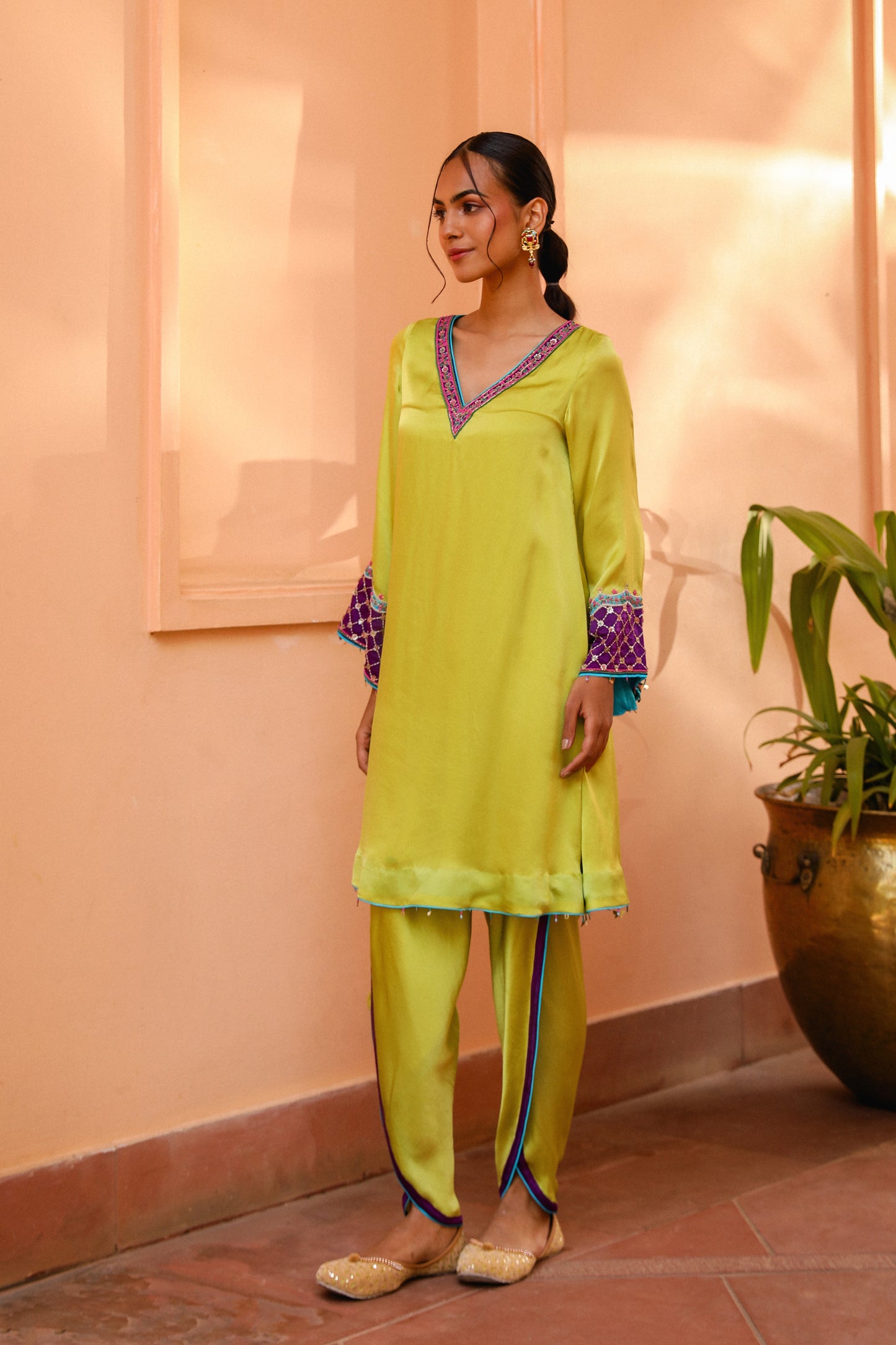 Lime Kurta Set