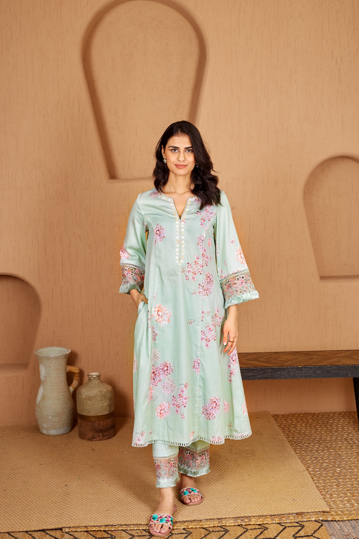 Lovebird A-Line Kurta Set