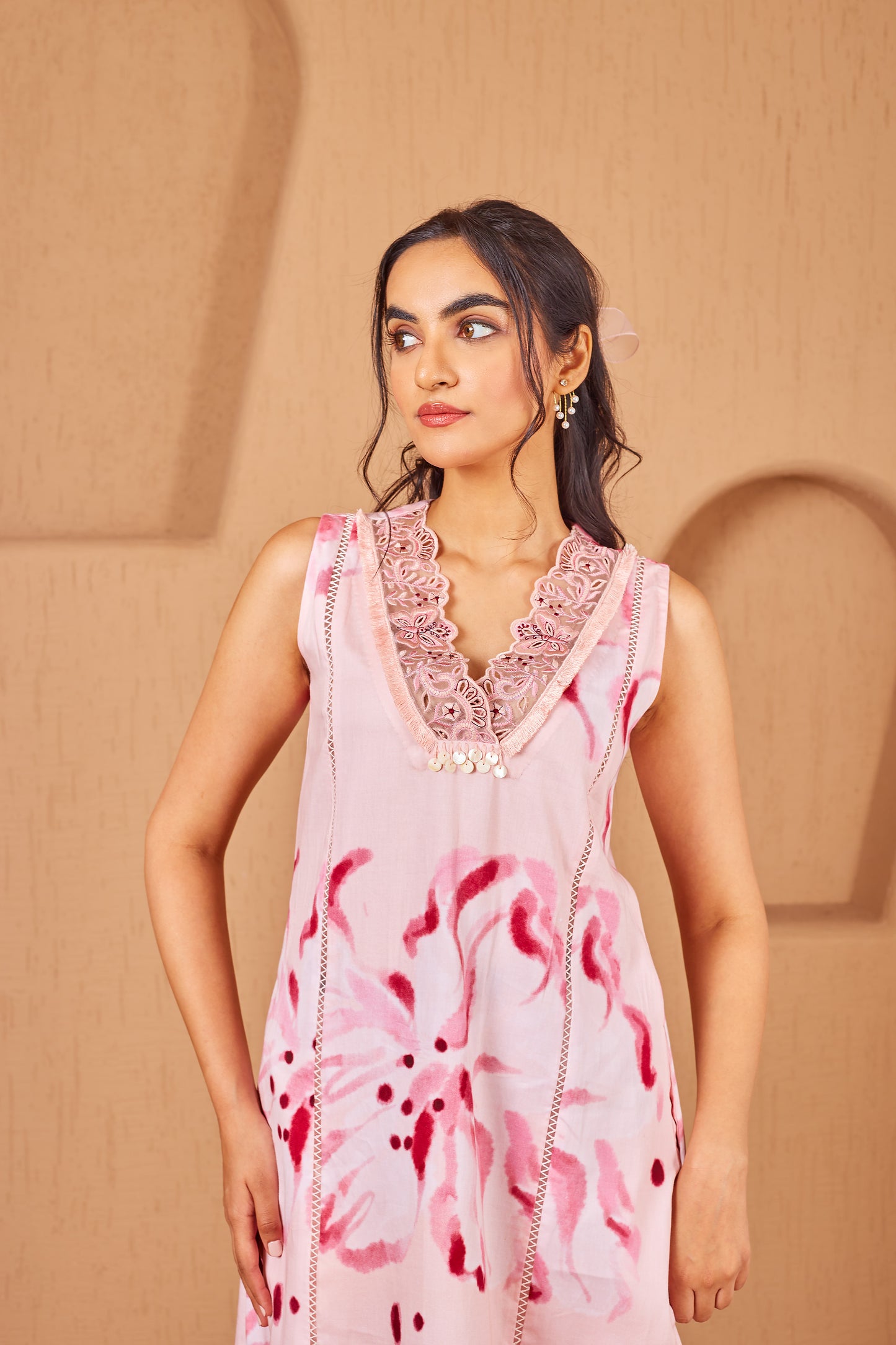 Rosella A-Line Sleeveless Kurta Set