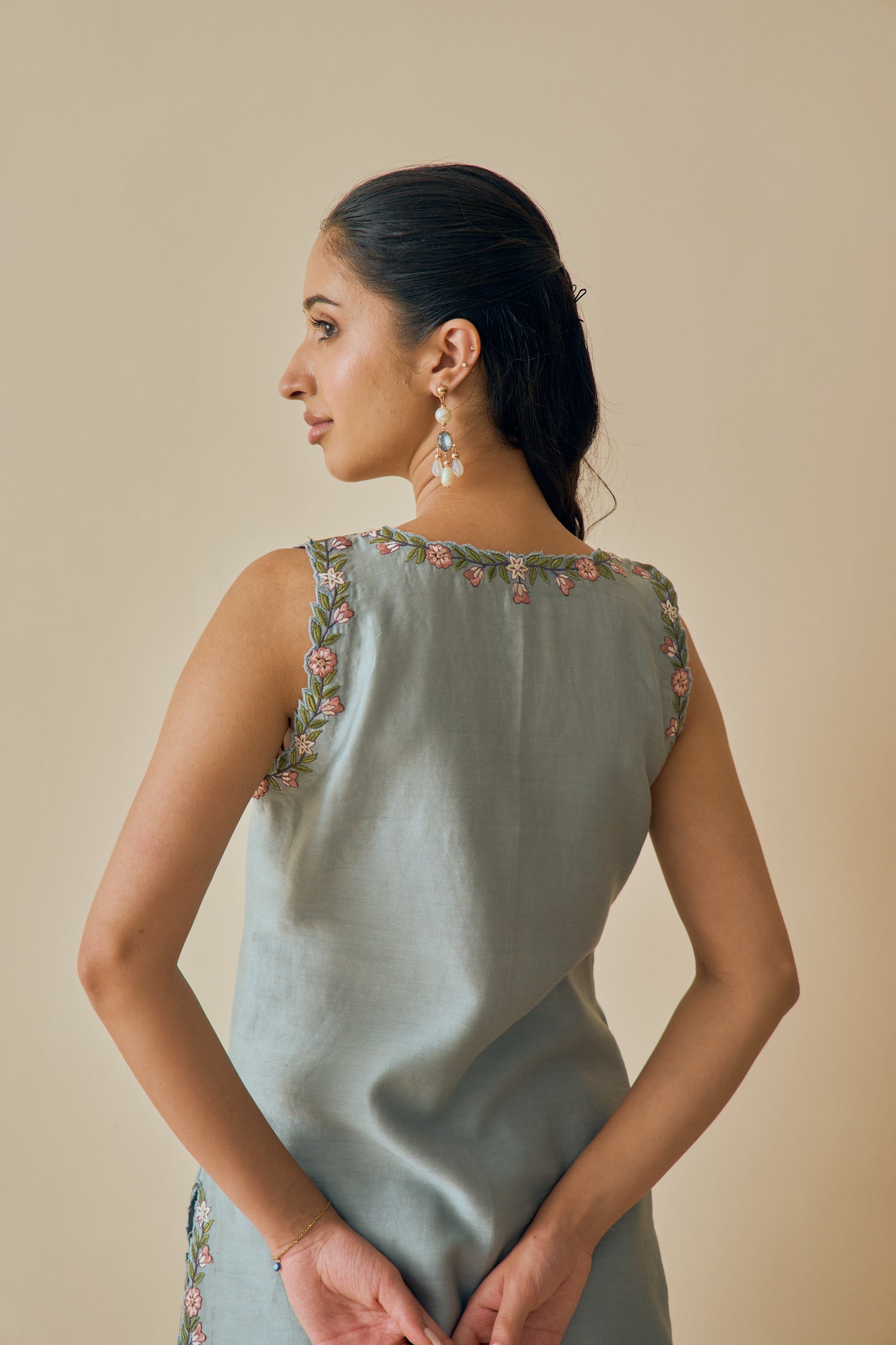 Aasmani Kurta Set with Farshi Salwar