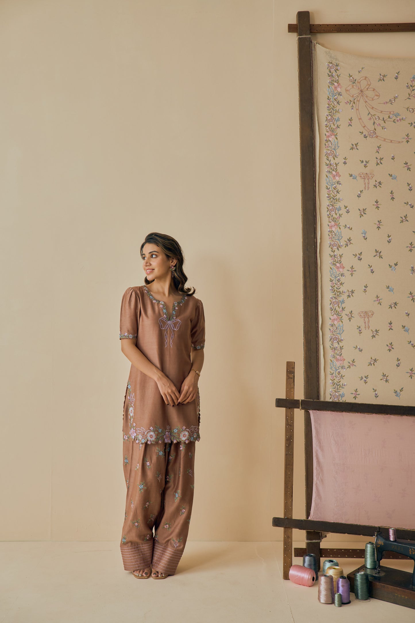 Kahwa Kurta Set with Farshi Salwar