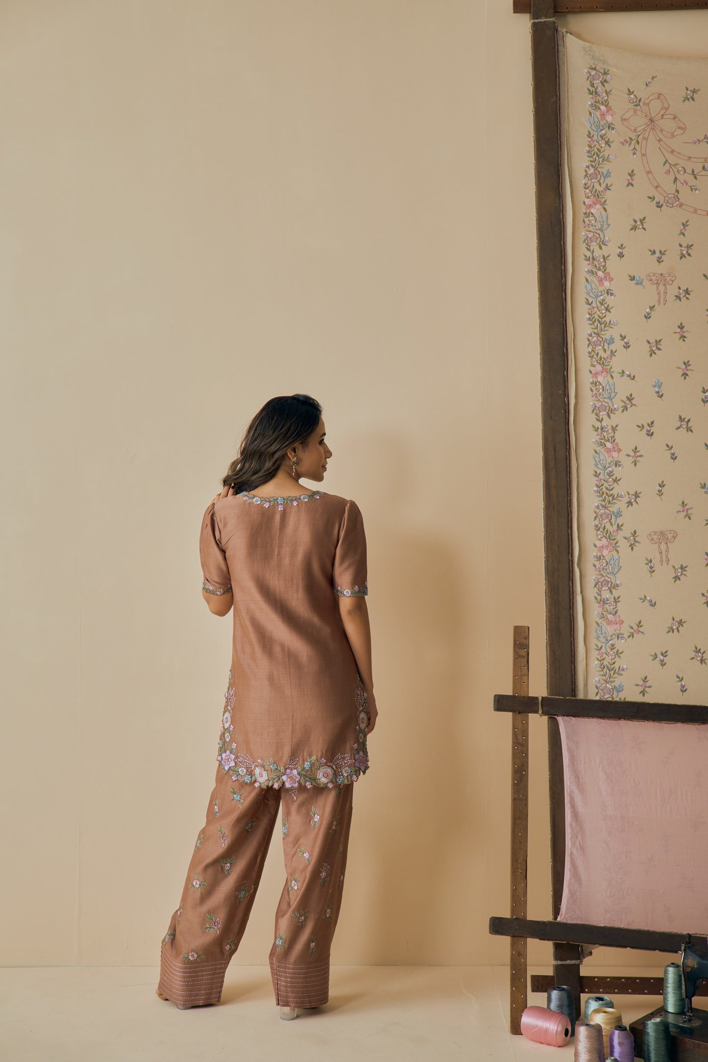 Kahwa Kurta Set with Farshi Salwar