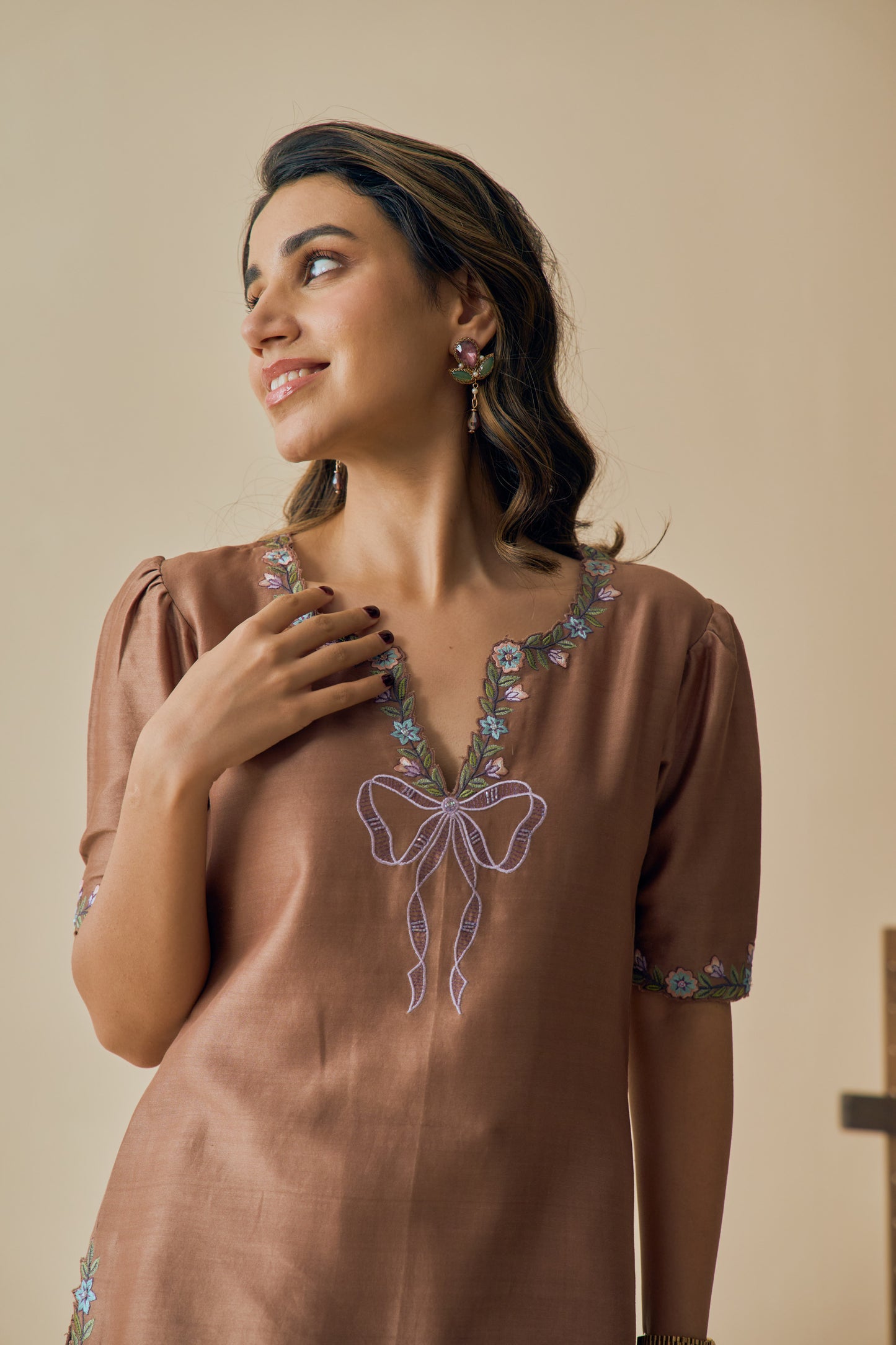 Kahwa Kurta Set with Farshi Salwar