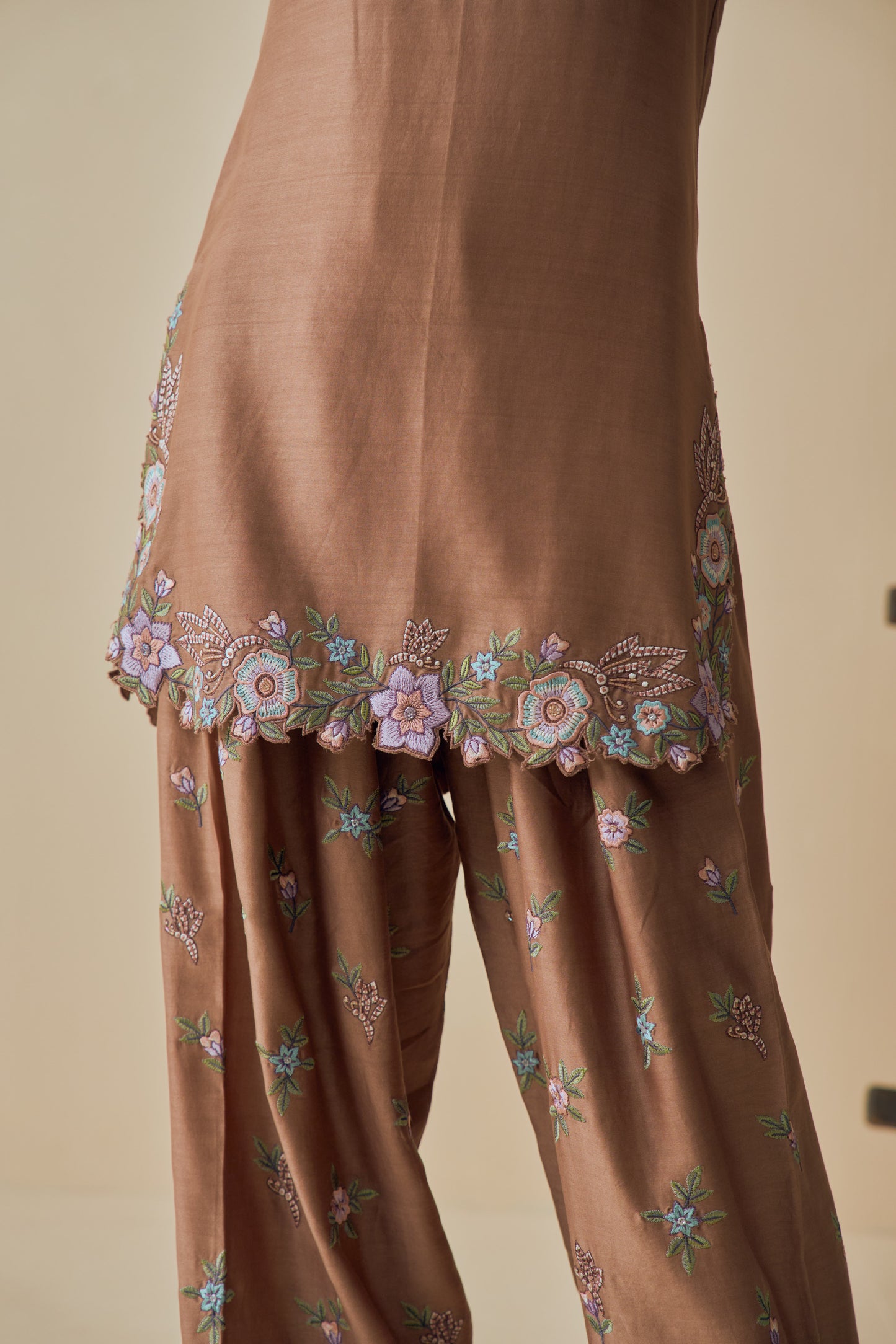 Kahwa Kurta Set with Farshi Salwar