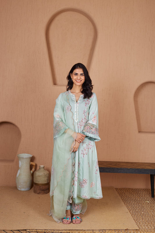 Lovebird A-Line Kurta Set